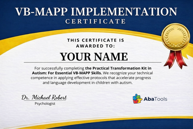 VB-MAPP Implementation Certificate